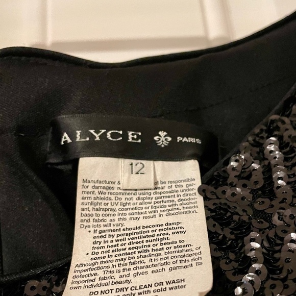 Alyce Paris Black Sequin Cocktail Dress 👗 - Picture 4 of 7